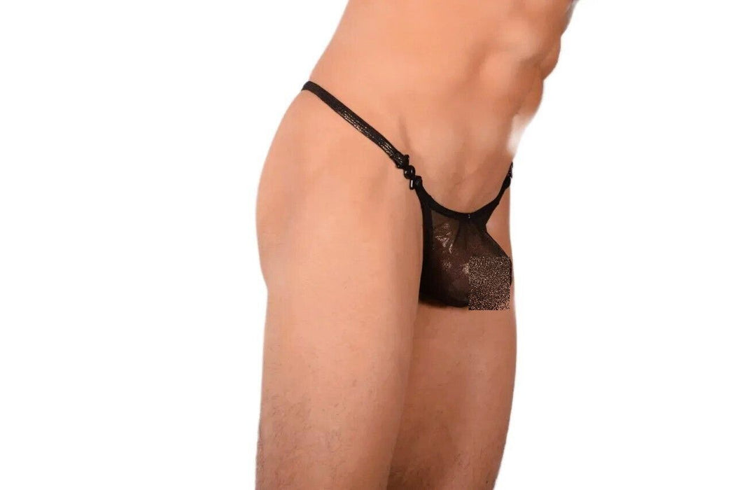 M SMU Sexy C - Thru Detachable Black Thong MX20 34131 - SexyMenUnderwear.com