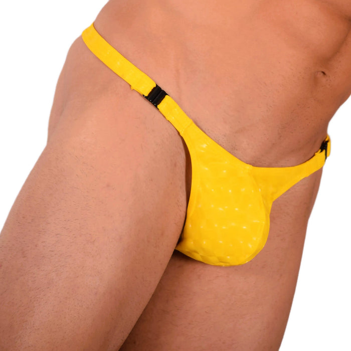 M SMU Sexy Detachable Yellow Thong 33913 MX18 - SexyMenUnderwear.com