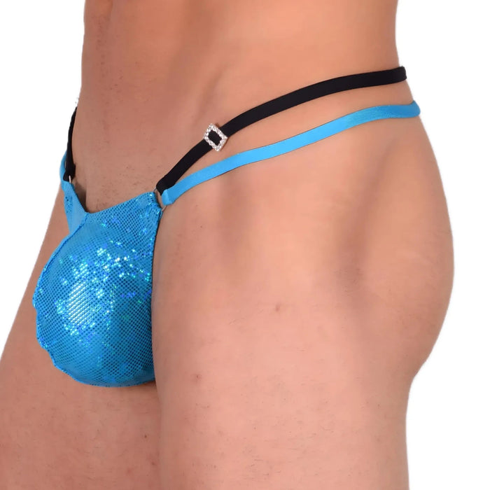 M SMU Sexy Party Ocean Blue Thong 33538 MX13 - SexyMenUnderwear.com