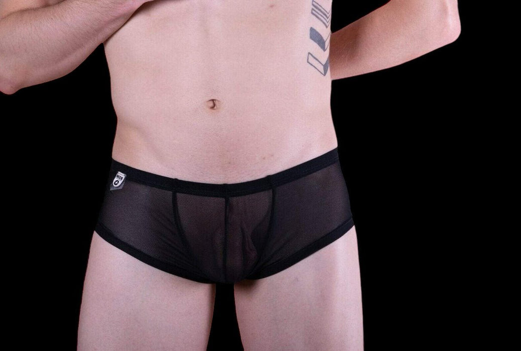 MALEBASICS MOB Boxer Hip Brief Sexy Erotic Underwear Sheer Black MBL04 3 - SexyMenUnderwear.com