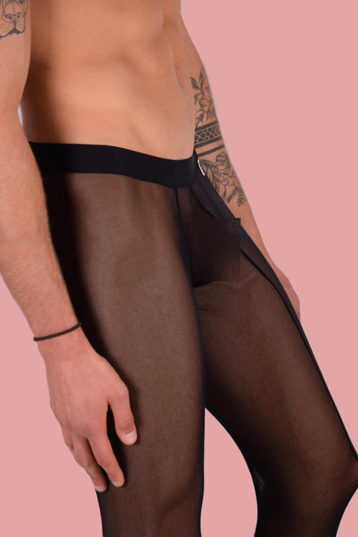 Malebasics MOB Mesh Tights Sheer Legging Black MBL63 102