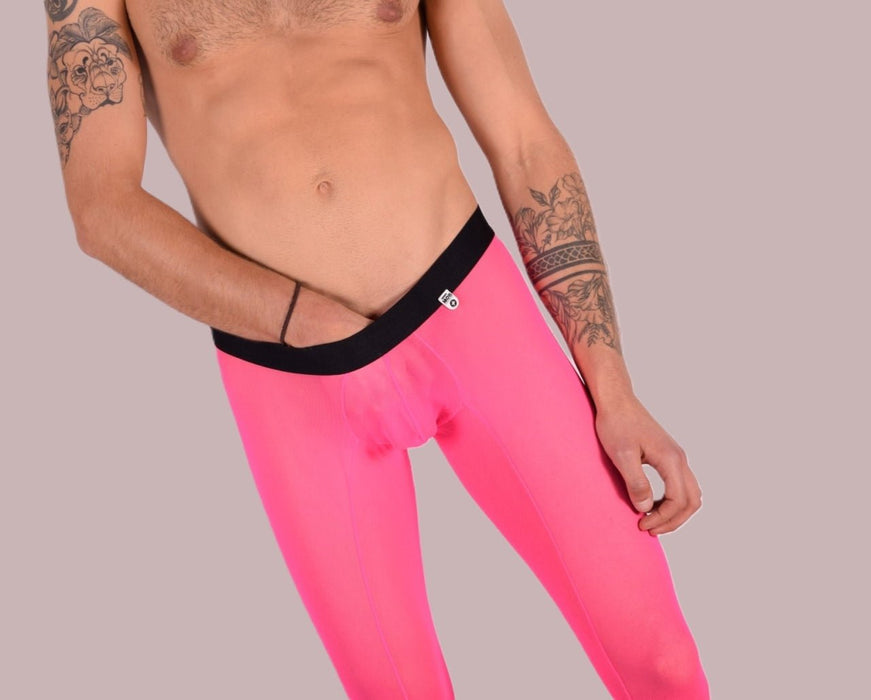 Malebasics MOB Mesh Tights Sheer Legging Hot Pink MBL63 103