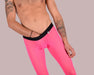 Malebasics MOB Mesh Tights Sheer Legging Hot Pink MBL63 10 - SexyMenUnderwear.com