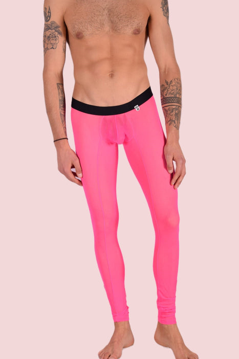 Malebasics MOB Mesh Tights Sheer Legging Hot Pink MBL63 10 - SexyMenUnderwear.com