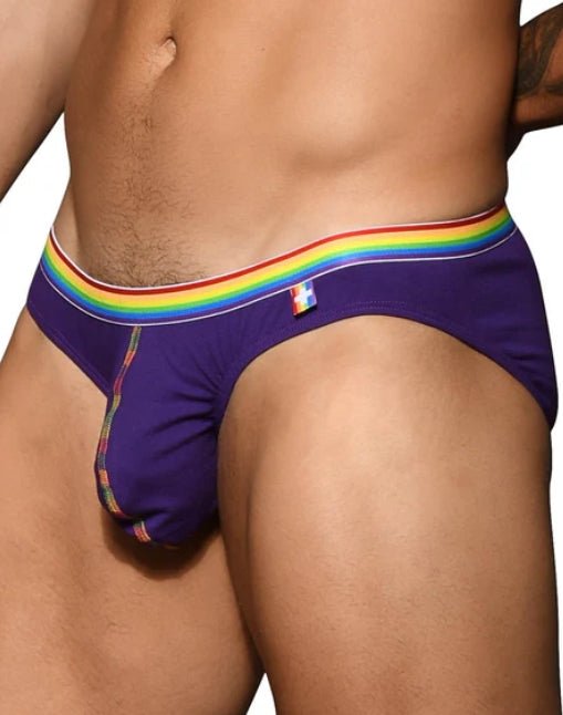 Medium ANDREW CHRISTIAN Boy Pride Rainbow Purple Brief Fun 82