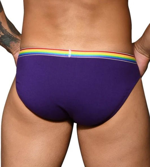 Medium ANDREW CHRISTIAN Boy Pride Rainbow Purple Brief Fun 8 - SexyMenUnderwear.com