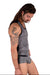 Medium Gregg Homme Kit Tank Top and Boxer Black/Grey 33658 MX14 - SexyMenUnderwear.com