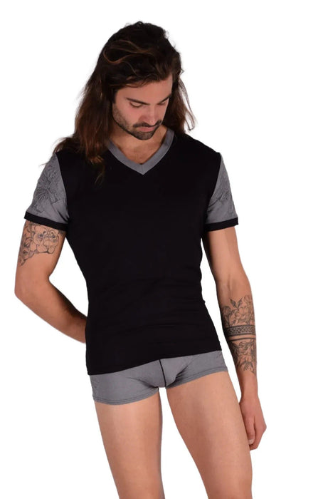 Medium Gregg Homme T-Shirt Black/Grey 33660 MX14 - SexyMenUnderwear.com