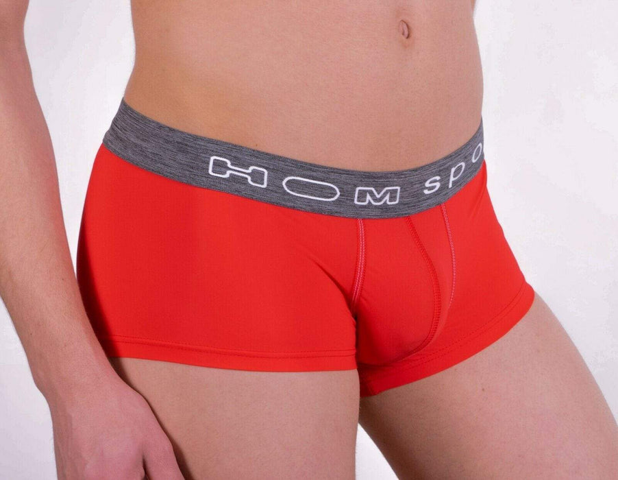 MEDIUM - HOM Boxer Sports Snow Hipster Pour Homme RED 12