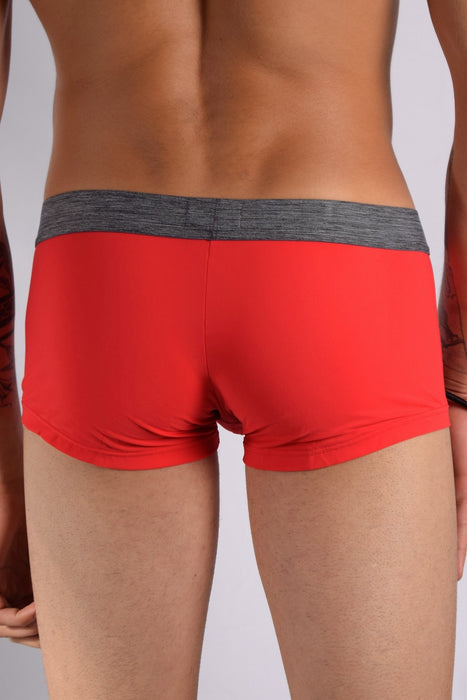 MEDIUM - HOM Boxer Sports Snow Hipster Pour Homme RED 18