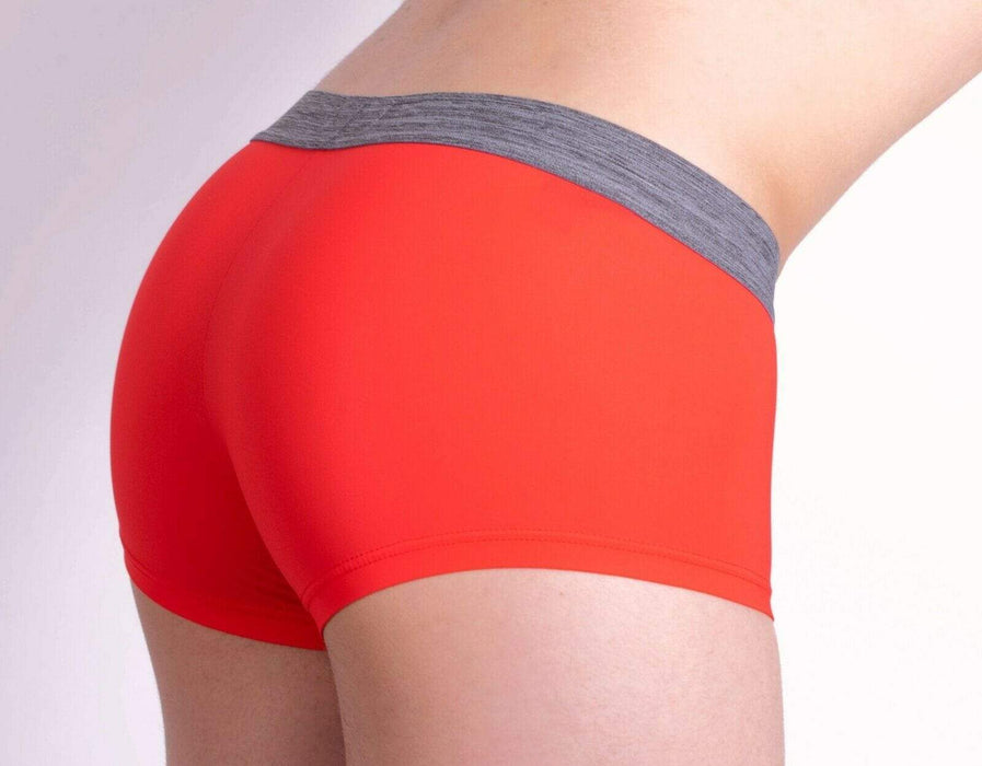 MEDIUM - HOM Boxer Sports Snow Hipster Pour Homme RED 1 - SexyMenUnderwear.com