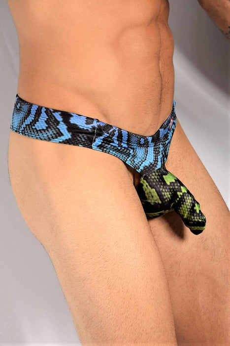 Medium  Pikante Thong Sly Art Mens Thong multi BLUE 80566 1