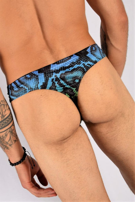 Medium  Pikante Thong Sly Art Mens Thong multi BLUE 80566 1