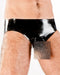 Medium POLYMORPHE Men's Latex Brief Underwear Black UN-039PS 8