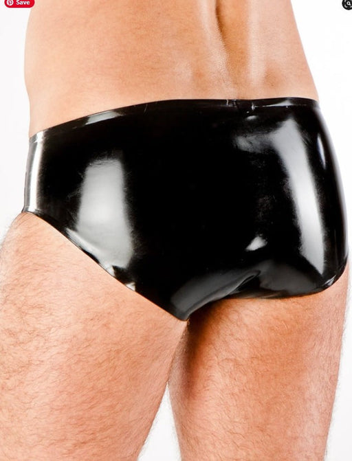 Medium POLYMORPHE Men's Latex Brief Underwear Black UN-039PS 8