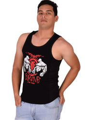 MEDIUM SMU Gym King Tank top Black and Red 33738 MX162