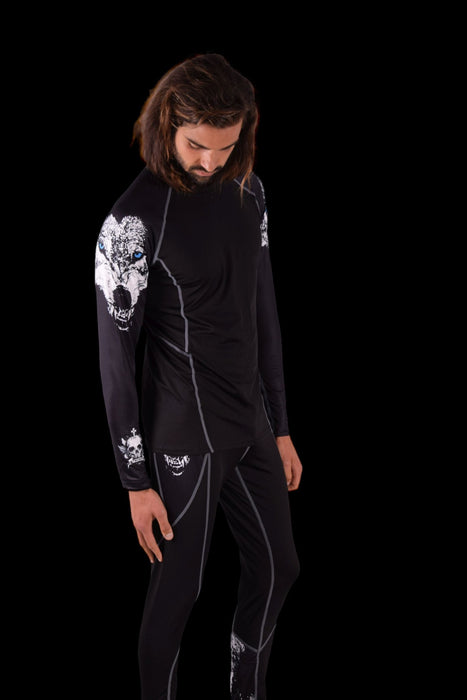 Medium SMU Limited Long sleeves Shirt & Legging Printed Wolf 115159 - SexyMenUnderwear.com