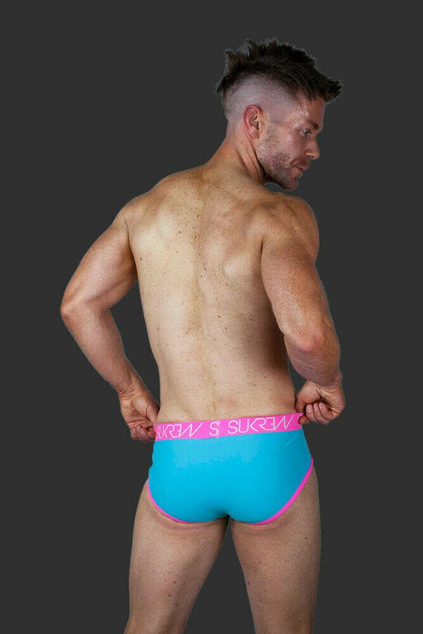 MEDIUM SUKREW Brief ETON Apex Fashion Aqua - Blue 10 - SexyMenUnderwear.com