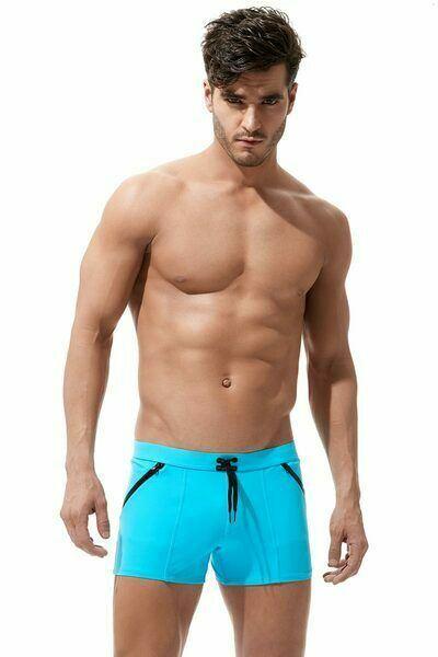 Medium Swim - short Gregg Homme Exotic Swim - Trunk Aqua 161205 139 - SexyMenUnderwear.com