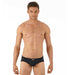 Medium Swimwear Gregg Homme LURE Swim-Brief Leather-Look Black 131135 139