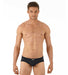 Medium Swimwear Gregg Homme LURE Swim - Brief Leather - Look Black 131135 139 - SexyMenUnderwear.com