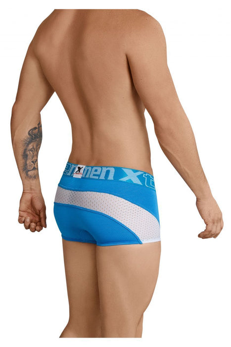 MEDIUM XTREMEN Sports Mesh Boxer Turquoise 91030 2 - SexyMenUnderwear.com