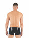 Mister B Latex Boxer Rubber Trunks 0,4mm Thick Black & Blue 1 - SexyMenUnderwear.com