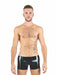 Mister B Latex Boxer Rubber Trunks 0,4mm Thick Black & Blue 1 - SexyMenUnderwear.com