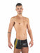 Mister B Latex Boxer Rubber Trunks 0,4mm Thick Black & Yellow 1 - SexyMenUnderwear.com