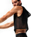 M/L RUFSKIN IGON Tank top Croped Sleeveless Hoodie See - through Tulle Power 46 - SexyMenUnderwear.com