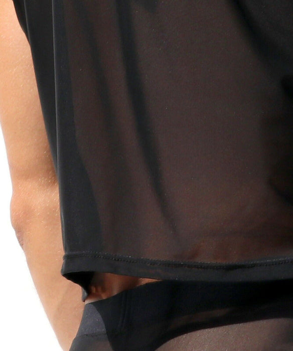 M/L RUFSKIN IGON Tank top Croped Sleeveless Hoodie See - through Tulle Power 46 - SexyMenUnderwear.com