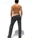 M/L RUFSKIN Legging FOSTER Flare - Leg Sport Lounge Pants Ribbed Black Chine - SexyMenUnderwear.com