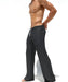 M/L RUFSKIN Legging FOSTER Flare - Leg Sport Lounge Pants Ribbed Black Chine - SexyMenUnderwear.com