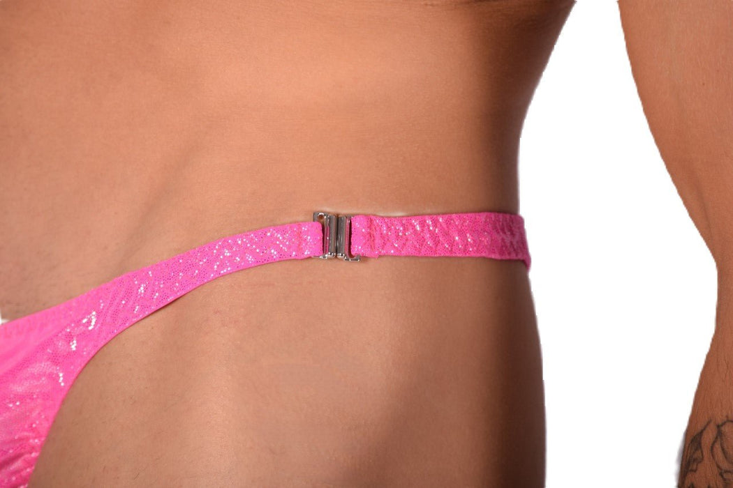 M/L SMU Detachable Tanning Thong Pink 33405 MX11 - SexyMenUnderwear.com