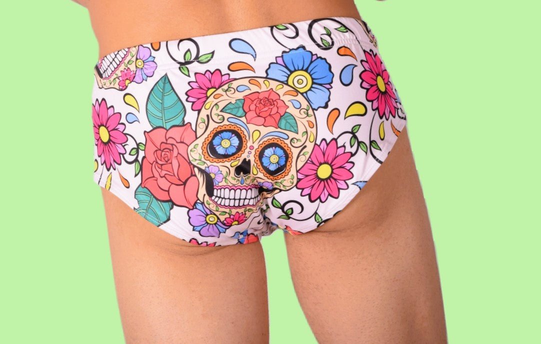 M/L SMU Swim Brief Skull 33441 MX11 - SexyMenUnderwear.com