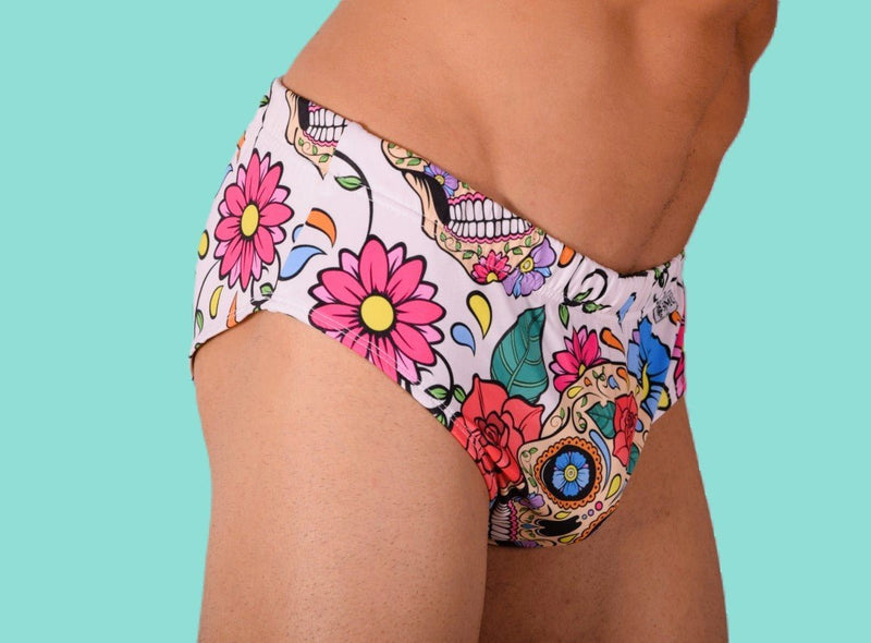 M/L SMU Swim Brief Skull 33441 MX114