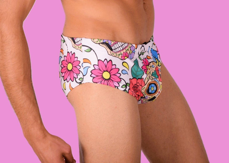 M/L SMU Swim Brief Skull 33441 MX111