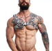 MOB DNGEON Classic Belt Harness O/S Luxurious Leather - Look Zebra Pattern DMBL13 5 - SexyMenUnderwear.com