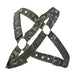 MOB DNGEON Classic Cross Harness Plush Faux - Leather O/S Pure Camo Green DMBL12 6 - SexyMenUnderwear.com