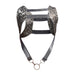 MOB DNGEON Crop Top Harness With C - Ring Faux Leather Titanium Camo DMBL08 - SexyMenUnderwear.com