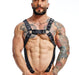 MOB DNGEON Cross C - Ring Harness One Size Adjustable Straps Black - Camo DMBL07 - SexyMenUnderwear.com