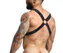 MOB DNGEON Cross C - Ring Harness One Size Adjustable Straps Black - Camo DMBL07 - SexyMenUnderwear.com