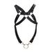 MOB DNGEON Cross C - Ring Harness One Size Adjustable Straps Black - Camo DMBL07 - SexyMenUnderwear.com