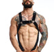 MOB DNGEON Cross C - Ring Harness One Size Adjustable Straps Black Mamba DMBL07 - SexyMenUnderwear.com