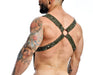 MOB DNGEON Cross C - Ring Harness One Size Adjustable Straps DMBL07 Camo - SexyMenUnderwear.com