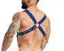 MOB DNGEON Cross C - Ring Harness One Size Adjustable Straps DMBL07 Navy - Camo - SexyMenUnderwear.com