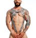 MOB DNGEON Cross C - Ring Harness One Size Adjustable Straps DMBL07 Titanium - Camo - SexyMenUnderwear.com