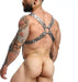 MOB DNGEON Cross C - Ring Harness One Size Adjustable Straps DMBL07 Titanium - Camo - SexyMenUnderwear.com