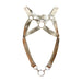 MOB DNGEON Cross C - Ring Harness Wide Adjustable Strap O/S Golden Mirror DMBL07 - SexyMenUnderwear.com