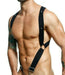 MOB DNGEON Crossback Elastic Harness O - Ring Black With C - Ring DMBL05 4 - SexyMenUnderwear.com